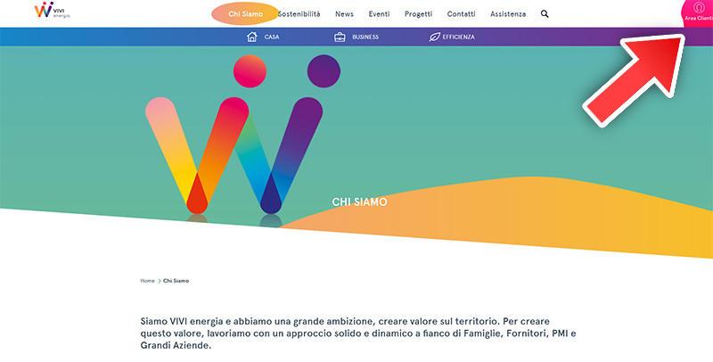 L'area clienti Vivigas è facilmente accessibile dal sito del fornitore.
