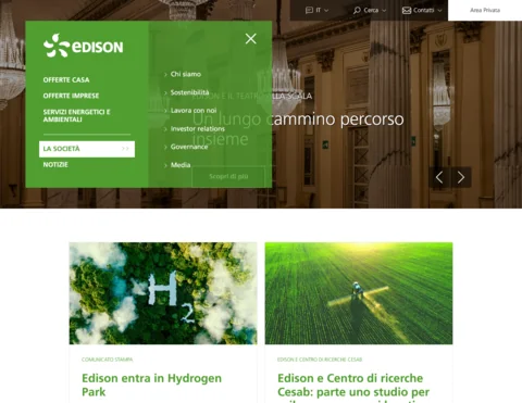 La sezione Lavora con Noi del sito Edison.