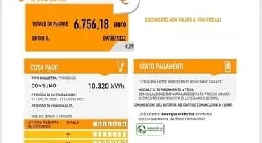 aumento bolletta luce