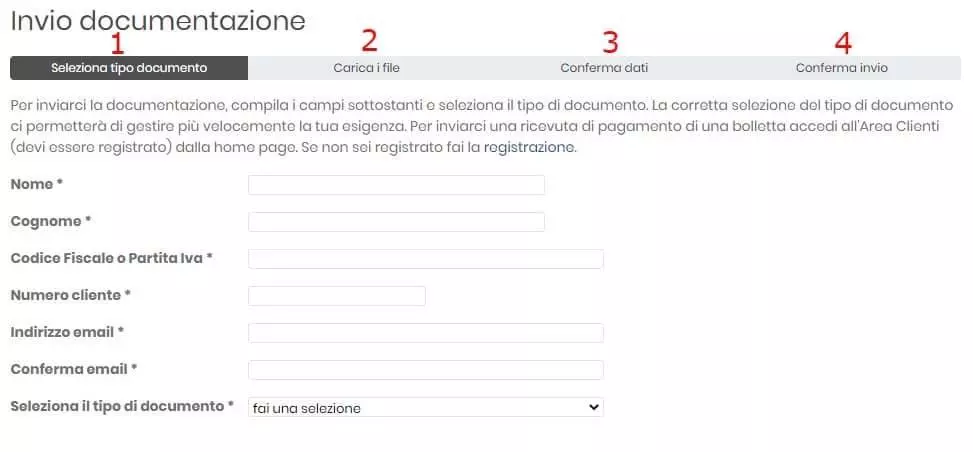 Modulo di adesione online Servizio Elettrico Nazionale