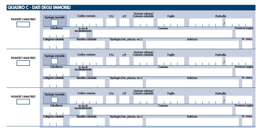 Il quadro C del modello RLI 2023.