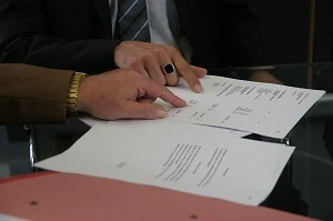 Esempio di firma sul contratto del gas metano