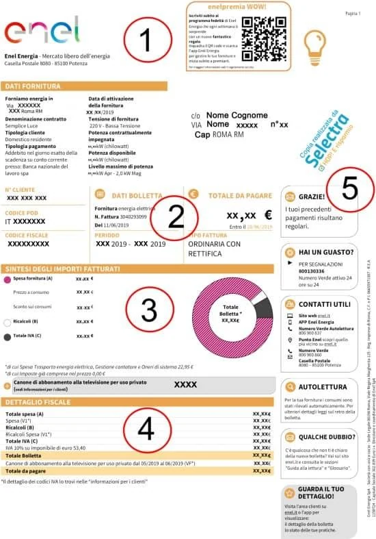 Bolletta Enel Energia: dove trovare i dati per la voltura