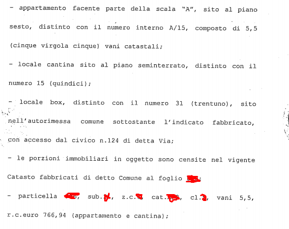 Dove trovare i dati catastali